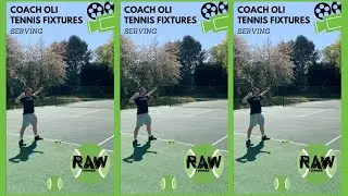 Coach Oli with RAW Tennis Fixtures ' Serving'