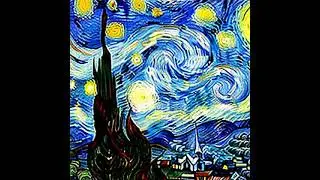 Starry night painting