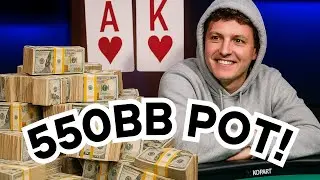 Taking it to the streets with a MASSIVE 550 big blind pot!