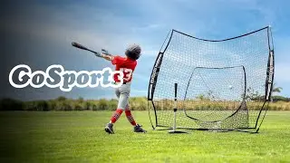 GoSports 6' x 6' Youth Baseball & Softball Net - Practice Hitting & Pitching