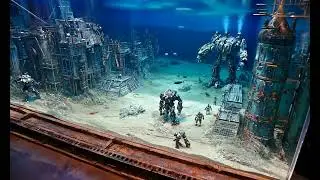 機器人守衛大漠工廠要塞主題#魚缸造景 #水族造景 #魚缸造景創意 #造景魚缸
