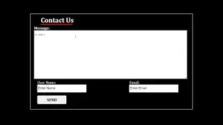HTML CSS Contact Form with Textarea Tag | Design Contact Us Form With Only Html CSS