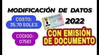 MODIFICACIÓN DE DATOS 2022 - Cambio de Domicilio.