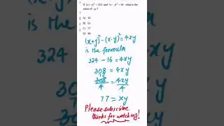how to find the value of xy in an algebraic sum|SAT practice question #MBSZ1 #viral#popular #popular