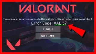 There Was an Error Connecting to the Platform Valorant VAL 57