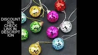 (12pcs/bag)4cm Silver Multi-Color Disco Glass Mirror Ball Fashion Party Decor Sequined Graphics Styl