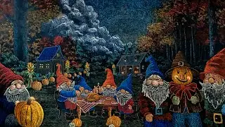 Gnome Art Halloween And Thanksgiving 2025