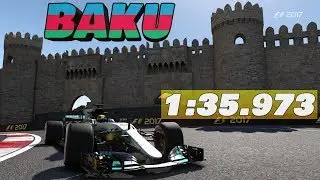 F1 2017 Baku Hotlap: 1:35.973 (World Record) 4K 60FPS