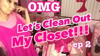 CLEAN OUT MY CLOSET ep.2♡ BARBIE CLOSET