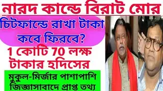 chitfund Money returns updates নারদ কাণ্ডে মুকুল মির্জাকে নিয়ে নতুন চ্যালেঞ্জ