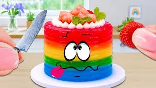 Mini Fruit Rainbow Jelly🍒Beautiful Miniature Rainbow Fruit Jelly Cake Decorating Ideas