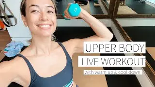 LIVE QUARANTINE UPPER BODY WORKOUT 4/17/20 - light dumbbells optional | Dr. LA Thoma Gustin