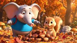 BO the Brave Orange Elephant Helps Nutty Find Chestnuts - Fun Kids Animation Story
