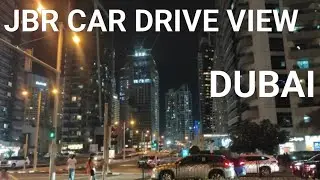 💥JBR CAR DRIVE night view💥the walking tour so amazing Dubai tall building view #viralvideo #dubai
