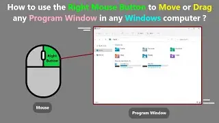 How to use the Right Mouse Button to Move or Drag any Program Window in any Windows computer ?