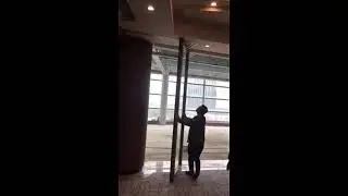 glass aluminum office partition wall system