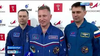 Сергей Прокопьев, Дмитрий Петелин и Андрей Федяев рассказали о своём полёте в космос студентам