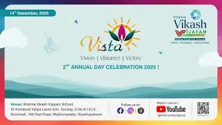VISTA 2025: 2nd Annual Day Celebrations of Krishna Vikash Vijayam School | Live from Visakhapatnam