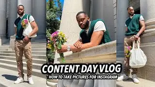 CONTENT DAY VLOG: How To Take Pictures For Instagram, Batch shooting content for IG/Reels and TikTok