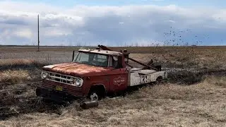 Abandoned Tow Truck Finally gets fixed and then sent through the mud pit!