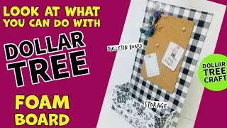 🌟GET ORGANIZED🌟BULLETIN BOARD with STORAGE/easy step by step tutorial! DOLLAR TREE CRAFT