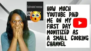 HOW MUCH YOUTUBE PAID ME AS A SMALL COOKING CHANNEL//get on YouTube now! #youtube #youtubegrowth