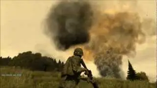 Aftermath of the bomb. Nuclear bomb on ArmA 2