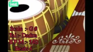 Scale G # Tal Dadra bpm 140 || স্কেল G# তাল দাদরা bpm 140 || Best for modern song || Best for female