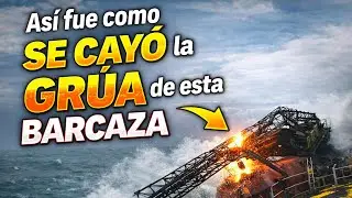 As&iacute; cay&oacute; la gr&uacute;a de la barcaza Vikrant Dolphin de Evya en el 2012 en el golfo de M&eacute;xico 🇲🇽 