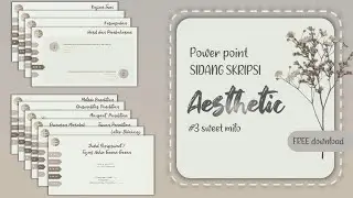 Aesthetic PPT #3 Sidang Skripsi || Sweet Milo || Free Download template PPT