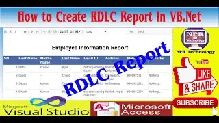 NPR Technology | How to Create RDLC Report in vb.net with MS Access Database By NP Rijal.