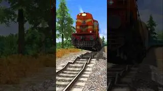 TRAIN OVERSPEEDING AT BUMPY RAILROAD TRACKS #train #shorts
