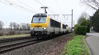 Lineas NMBS loktrein in Mortsel op 14-1-2026.