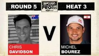 Round 5, Heat 3 - Chris Davidson vs Michel Bourez