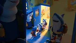 First Day of Schoo💔Baby Sharks Say Goodbye to Mom😢#babyshark#emotionlshorts #frstdyofschol#relatable