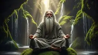 🧘 Old Man Meditating in a Ravine | Spiritual Peace in Nature