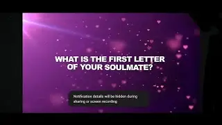 What is the first letter of your soulmate's name? (personality test/quiz)
