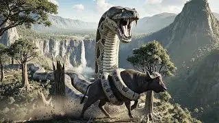 Wild Buffalo vs Giant Bigger Snake | Ultimate Jungle Power Battle | AJ Titans