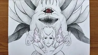 How To Draw Obito And Ten Tails || Epic Pencil Drawing Tutorial