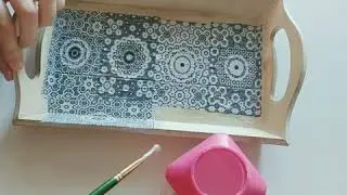 Tuto DIY plateau customisé avec du papier Décopatch