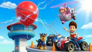 PAW Patrol: Pups and the High-Voltage Balloon Rescue! 🎈⚡ | Aerial Drone Save & Birthday Party Fun!