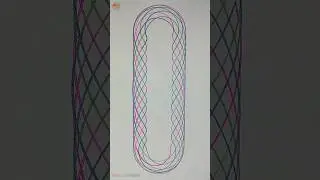 Mesmerizing Spirograph Line Art ✨ | Colorful Geometric Drawing | #line #short #shorts