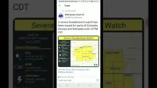 Colorado Kansas Nebraska Severe Thunderstorm Watch 7-2-20