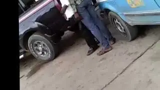 Police vs Civil defense Clash and battle over fuel queue