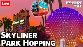 🔴Live: Disney Skyliner Park Hopping - Hollywood Studios to Epcot - Walt Disney World Live Stream
