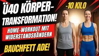Fitter werden & zu Hause Muskeln aufbauen: Widerstandsbänder-Ganzkörper-Workout - 16 Top-Übungen