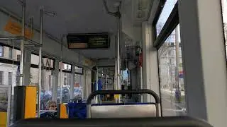 Stra&szlig;enbahn mitfahrt Leipzig Linie 11 von an der M&auml;rchenwiese bis Connewitz Kreuz