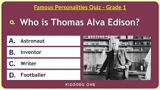 Famous Personalities Quiz for Grade 1 Kids | 10 Easy Questions About Great People for Children