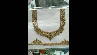 Amazing Dabka work Neck design #fancyzari #wedding #lace #lacedesign#bridal@fancyzari
