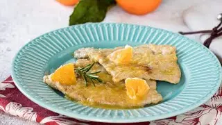 (411)🟠 For @abdelcomputer  and my all lovely friends 💞  Orange Chicken Scaloppini 😋